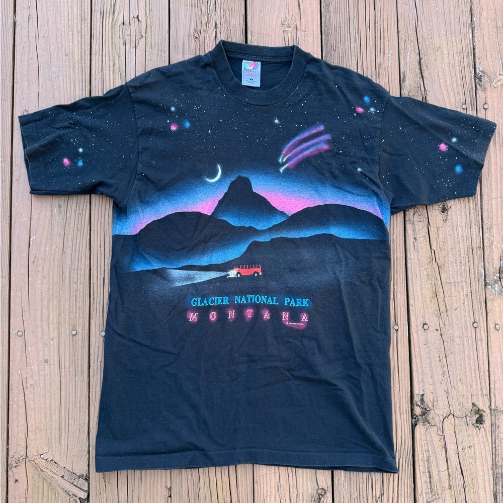 Vintage Glacier National Park Montana Tee 1995